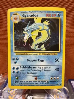 Gyarados 6/102 Holo Rare Pokemon 1999 Unlimited Base Set HP - Image 1