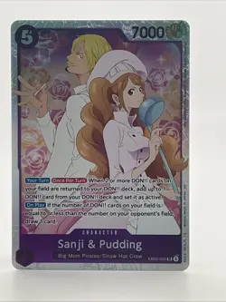 One Piece TCG English Sanji and Pudding EB02-035 SR Anime 25th Collection NM/M - Image 1