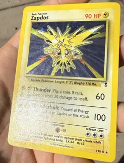 Zapdos 19/110 Legendary Collection Holo LP/MP * Vintage Pokemon Card - Image 4