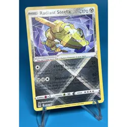 HOLO Radiant Steelix 124/196 NM / M - Lost Origin Pokemon Card FREE SHIPPING - Image 2
