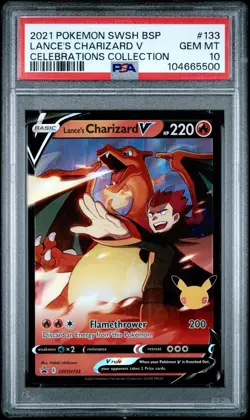 PSA 10 Lance's Charizard V SWSH133 Sword & Shield Promo Cards Holo Pokemon TCG - Image 1