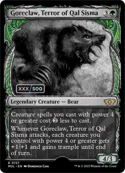 MTG English Goreclaw, Terror of Qal Sisma (Serialized) NM Foil - Image 1
