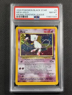 Pokemon Cards PSA 8 NM-MT Mew League Black Star Promo 2000 WotC Ultra Rare #9 - Image 1
