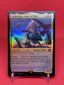 Lightning Army of One - Human Soldier Final Fantasy MTG~#233 Foil NM - Image 1