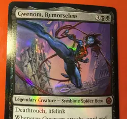 MTG, MAGIC, SPM, GWENOM, REMORSELESS, PROMO #0286, FOIL FINISH, NM - Image 2