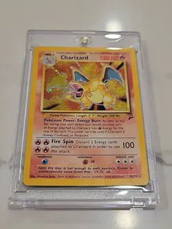 Pokemon TCG Charizard 4/130 Base Set 2 Unlimited Holo Rare LP 1999 - Image 1