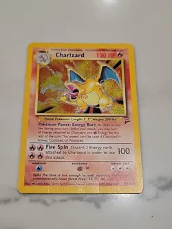 Pokemon TCG Charizard 4/130 Base Set 2 Unlimited Holo Rare LP 1999 - Image 2