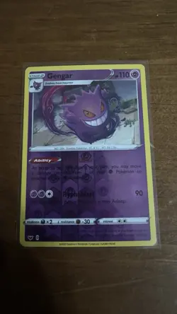 Pokemon TCG Gengar 085/202 Swsh01: Sword & Shield Reverse Holo Rare - Image 1