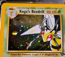 Kogas Beedrill 9/132 Holo Unlimited Rare Never Played Pokemon WOTC Gym Challenge - Image 2