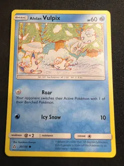 Alolan Vulpix 30/156 Common Ultra Prism Pokemon 2018 - Image 1