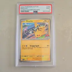 Pikachu 190 - Pokemon TCG - 2024 World Championships - Black Star Promo - PSA 9 - Image 1