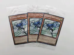 YuGiOh Elemental HERO Stratos PLAYSET SEALED BLC1-EN003 Secret Rare Limited Ed. - Image 1