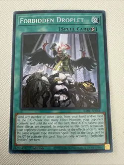 Forbidden Droplet RA01-EN064 Secret Rare 1st Edition NM Yugioh - Image 1