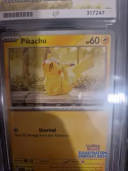 ACE 10 GEM MINT Pikachu Illustration Contest 2024 214 SVP214 Promo Pokemon Card - Image 3