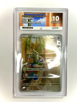 Mimikyu Scarlet SVP 075 75 Paldean Fates Pokemon Black Star Promo Graded Ace 10 - Image 1