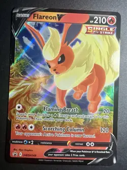 ❤‍🔥 Flareon V SWSH149 PR-SW SWSH Black Star Pokemon TCG LP NM ✨ - Image 1