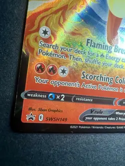 ❤‍🔥 Flareon V SWSH149 PR-SW SWSH Black Star Pokemon TCG LP NM ✨ - Image 3