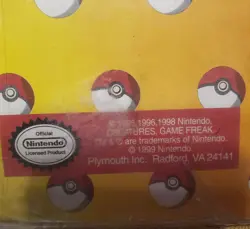 Vintage 1999 Pokemon Pikachu And Meowth Pokedex Binder Nintendo 3 Ring - Image 4
