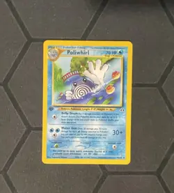 Pokemon Poliwhirl 1st Edition 44/75 Neo Discovery Uncommon LP - Image 1