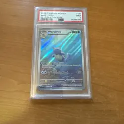Pokemon TCG Wartortle 171/165 Pokemon 151 English PSA 9 MINT Illustration Rare - Image 1