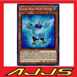 YuGiOh - Glacial Beast Polar Penguin - Secret Rare - BLAR-EN032 - 1st Ed - NM/M - Image 1