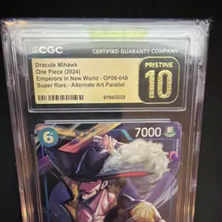 Dracule Mihawk SR Alternate Art OP09-048 Emperors One Piece CGC 10 Pristine - Image 3