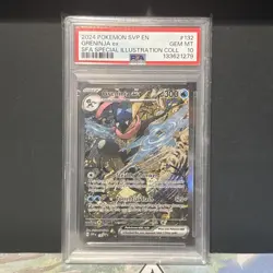 Pokemon Greninja EX SVP 132 Shrouded Fable Black Star Promo Card PSA 10 Gem Mint - Image 1