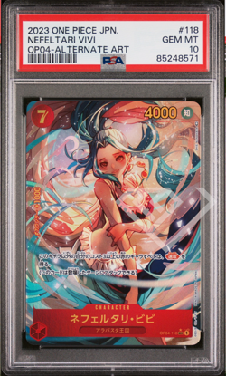 One piece Card Nefeltari Vivi OP04-118 Secret Alternate Art - PSA 10 Japanese - Image 1