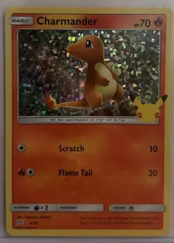 Charmander 009/025 McDonald's 25th Anniversary Promo Holo 70 HP Pokemon Card - Image 1