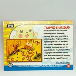 Trapped Charizard #51 - Pikachu’s Vacation Topps - Pokemon Card - LP - Image 3