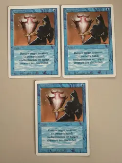 Unsummon 3x + Unstable Mutation 1x - MTG - REVISED (3rd) - ENGL. - ©1994 M/NM - Image 1