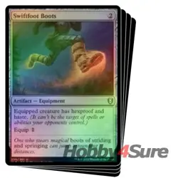 Foil Swiftfoot Boots X4 M/NM MTG Commander Legends: Battle For Baldur's Gate - Image 1