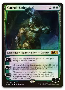 Garruk, Unleashed #183 (Foil) (NM) Core Set 2021 M21 Magic MTG - Image 1