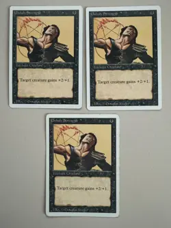 Unholy Strength 3er Set - MTG - REVISED (3rd) - ENGLISCH - ©1994 M/NM/LP common - Image 1