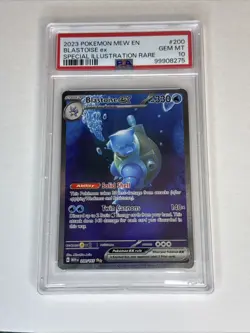 2023 Pokemon MEW-EN 151 Blastoise EX Special Illustration Rare #200 PSA 10 - Image 3
