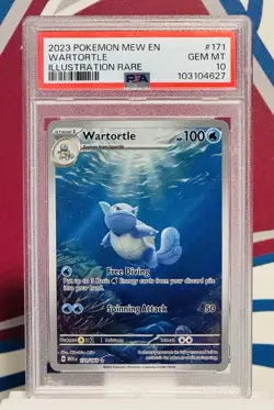 2023 Pokemon Wartortle 171/165 Sv: Scarlet & Violet 151 Holo PSA 10 Gem Mint - Image 1