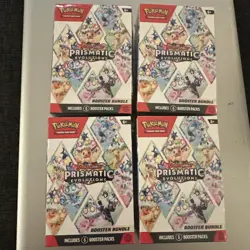 Pokemon - Prismatic Evolutions Sealed Booster Bundle Lot of x4 - Image 1