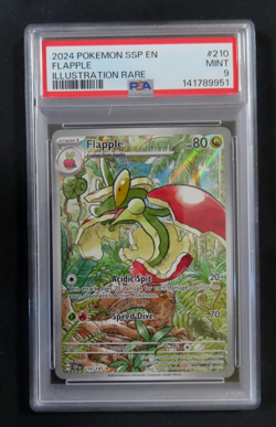 Flapple #210 SSP EN-Surging Sparks Illustration Rare PSA 9 2024 POKEMON - Image 1