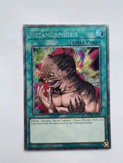 Yugioh RA04-EN123 - Metamorphosis - Platinum Secret Rare - 1st Edition NM - Image 1