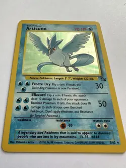 Pokemon TCG Articuno Fossil Holo 2/62 Rare Unlimited Near Mint Condition ⭐ - Image 3