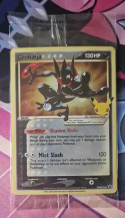 Greninja Gold Star SWSH144 Celebrations Black Star Promo Pokemon Sealed NM-Mint - Image 1