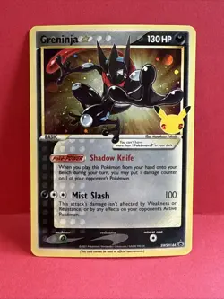 Pokemon Card - Greninja Gold Star SWSH144 Black Star Promo Celebrations NM - Image 1