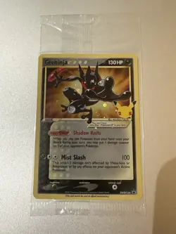 NM/M Pokemon TCG Greninja Gold Star SWSH144 Celebrations Black Star SEALED PROMO - Image 1