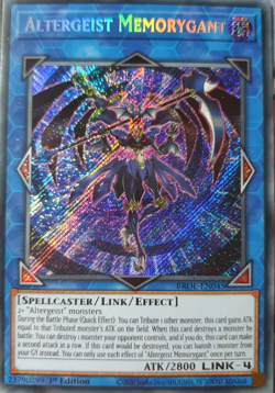 Altergeist Memorygant - BROL-EN045 Secret Rare 1st Edition YuGiOh TCG Card - Image 1