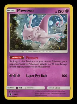 Pokemon Card Mewtwo SM77 Cosmos Holo Foil Promo Rare Shining Legends LP 2017 - Image 1