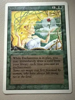 Verduran Enchantress - MTG - REVISED (3rd) - ENGLISCH - ©1994 NM/EX rare - Image 1
