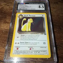 2000 Pokemon Promo Dark Persian Nintendo Magazine Holo No Hp Error CGC 8.5 - Image 1