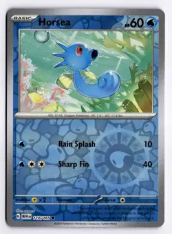 Pokemon 151 Horsea 116/165 Common Reverse Holo - Image 1