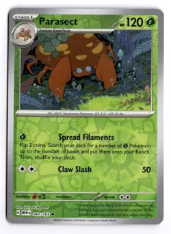 Pokemon 151 Parasect 047/165 Uncommon Reverse Holo - Image 1