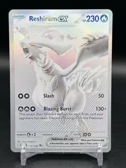 Reshiram ex 173/086 Black White Rare Pokemon Sv: White Flare English NM - Image 1